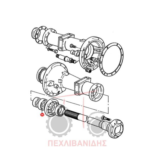 Axle shaft bearing Massey Ferguson 35-133-135-240