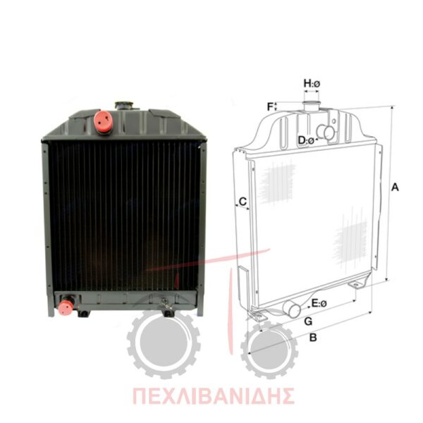 Water radiator Landini 5500-6500-7500-8500-8830