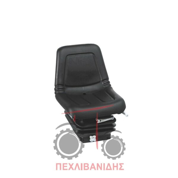 Narrow mechanical tractor seat