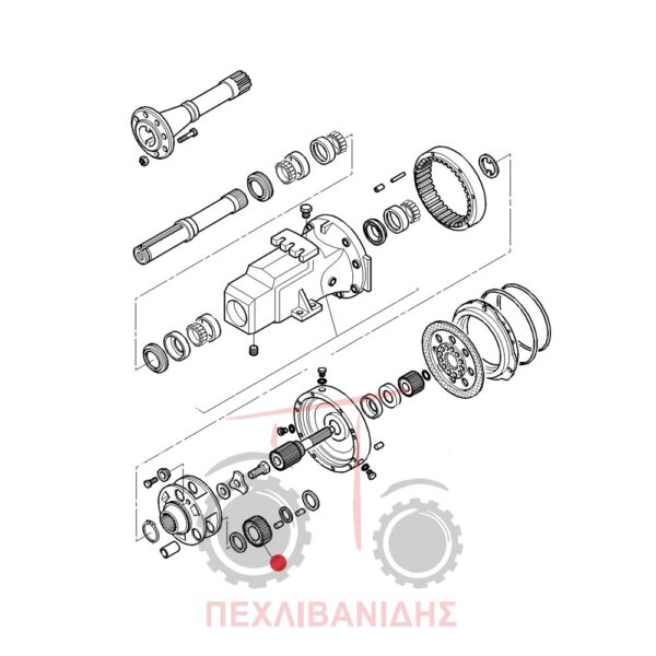Rear reducer gear Massey Ferguson 6400-8200-8130-3690